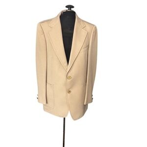 VTG 70s Tailored Richman Brothers Women M/L Tan Suit Blazer Jacket Career Preppy